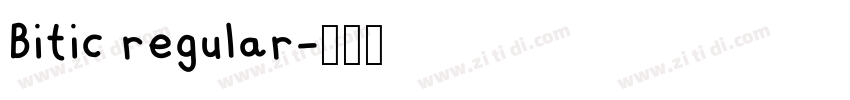 Bitic regular字体转换